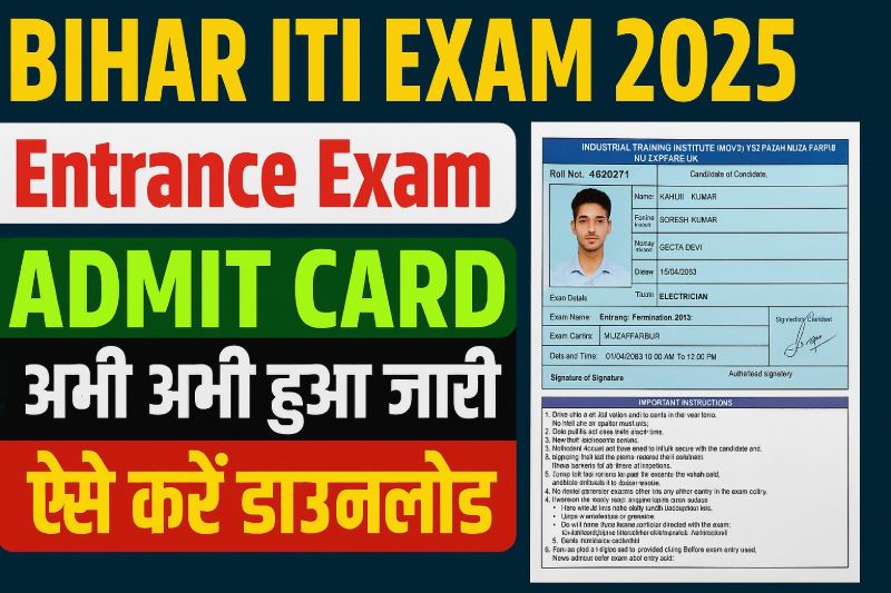 Bihar ITI Admit Card 2025 Download