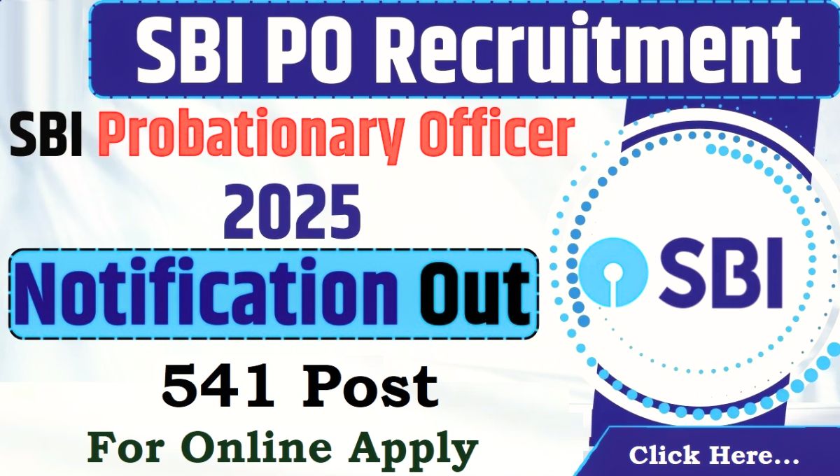 SBI PO Vacancy 2025 Apply Online
