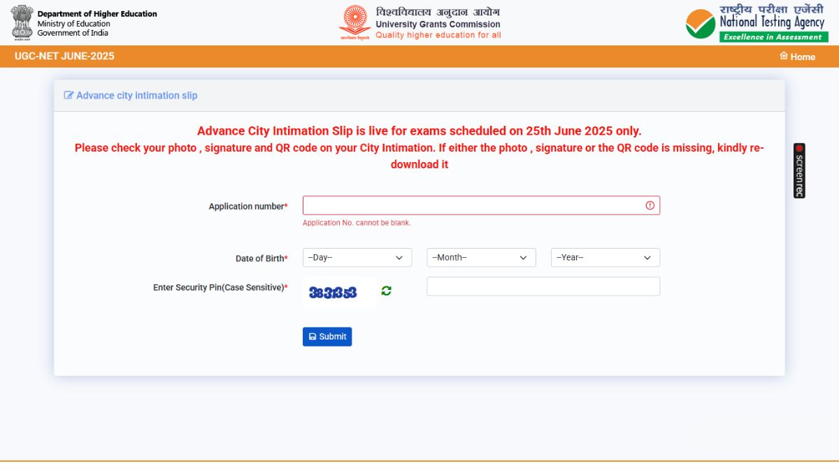 UGC NET Admit Card 2025
